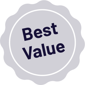 badge saying best value