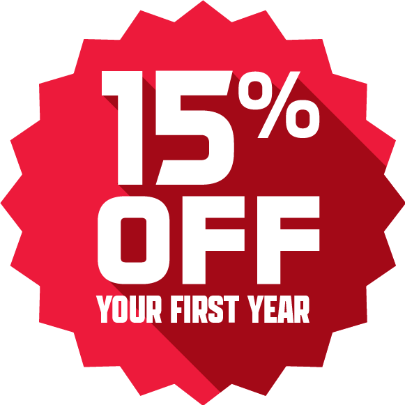 Get 15% Off Your First Year!
